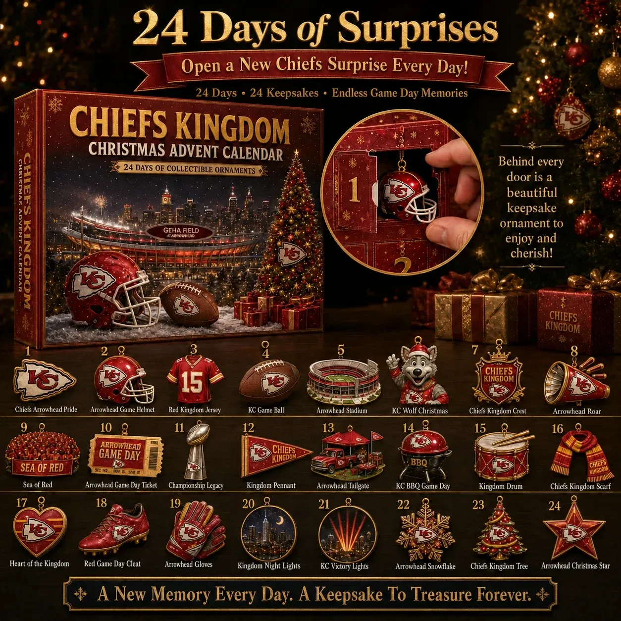 Chiefs Kingdom Football Christmas Advent Calendar