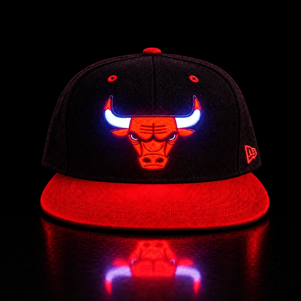 Chicago Bulls LED Light-Up Basketball Fan Snapback Cap