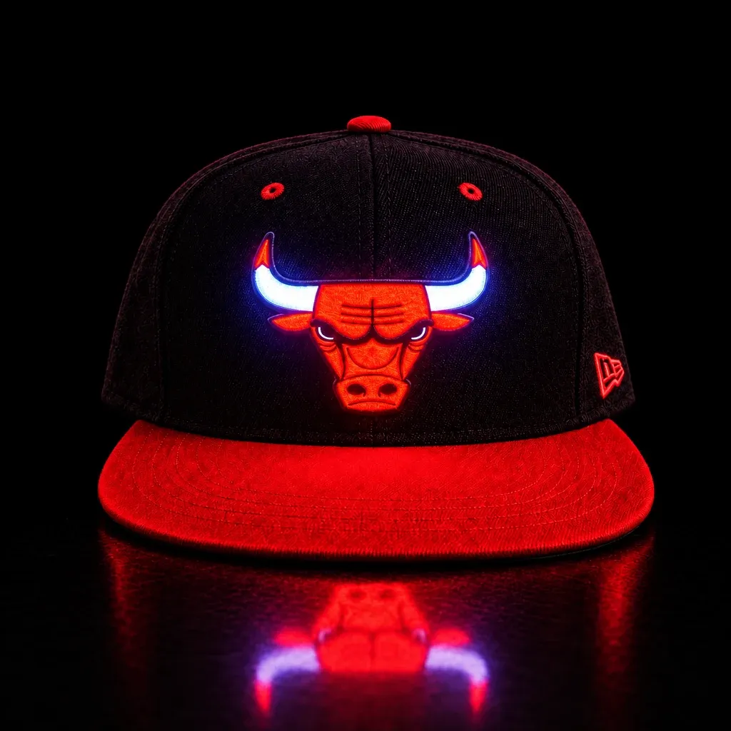 Chicago Bulls LED Light-Up Basketball Fan Snapback Cap