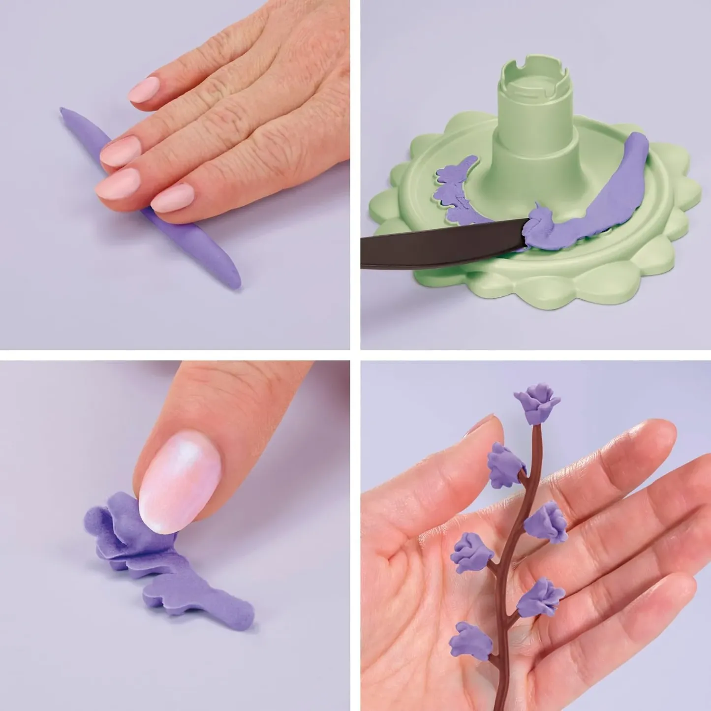 Play-Doh Blooms Meadow Flower Bouquet Making Kit - Purple