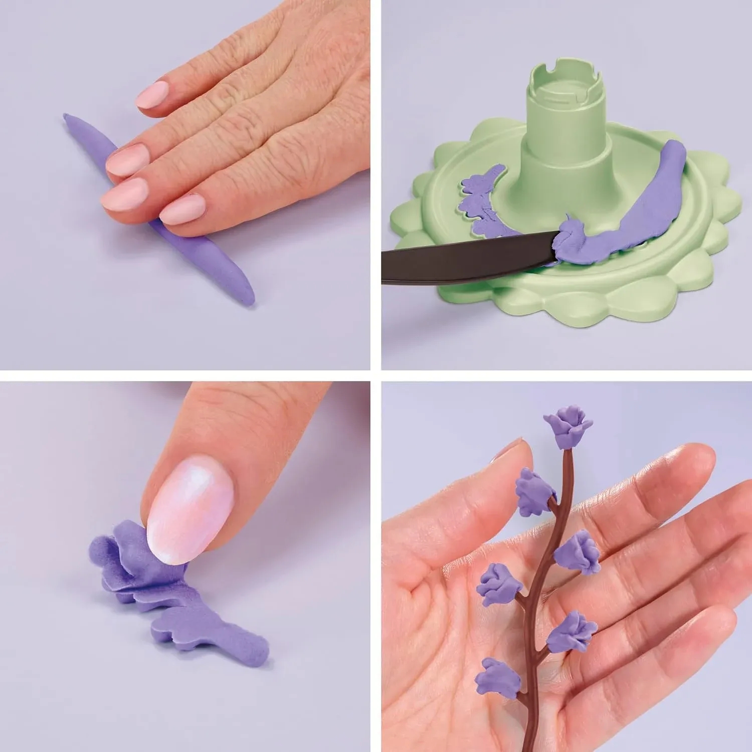 Play-Doh Blooms Meadow Flower Bouquet Making Kit - Purple
