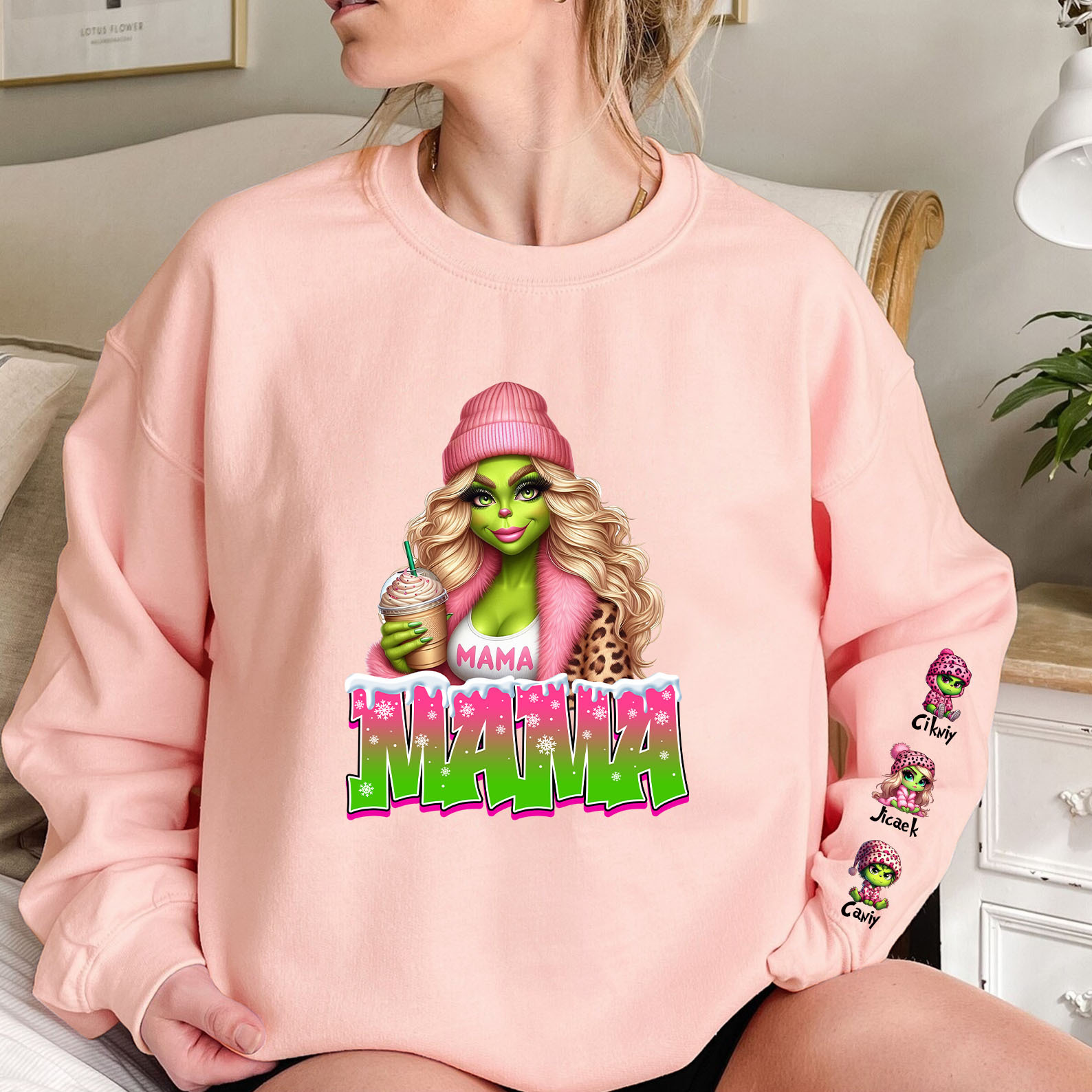 Custom Christmas Sweatshirt Merry Christmas Movie Characters Mama and Daddy T-Shirt/Sweatshirt/Hoodie