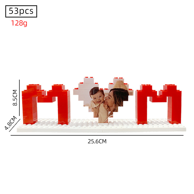 Custom Building Brick Mother's Day Gifts Photo Block Personalised I Love You Brick Puzzles Gifts for Lovers