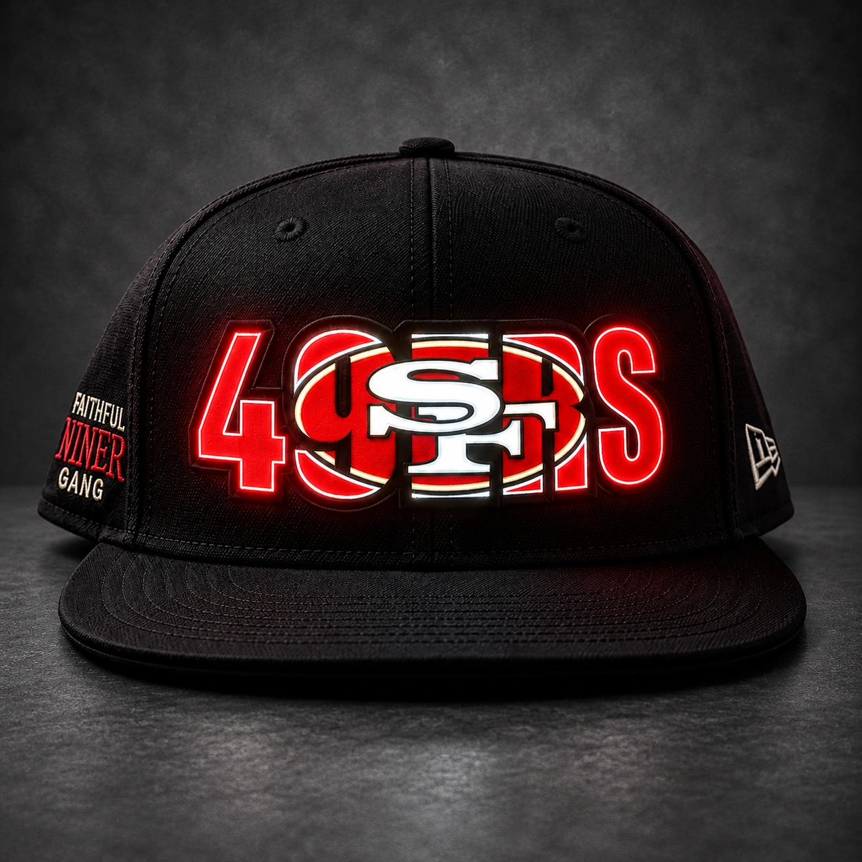 San Francisco 49ers LED Light-Up Football Fan Snapback Cap