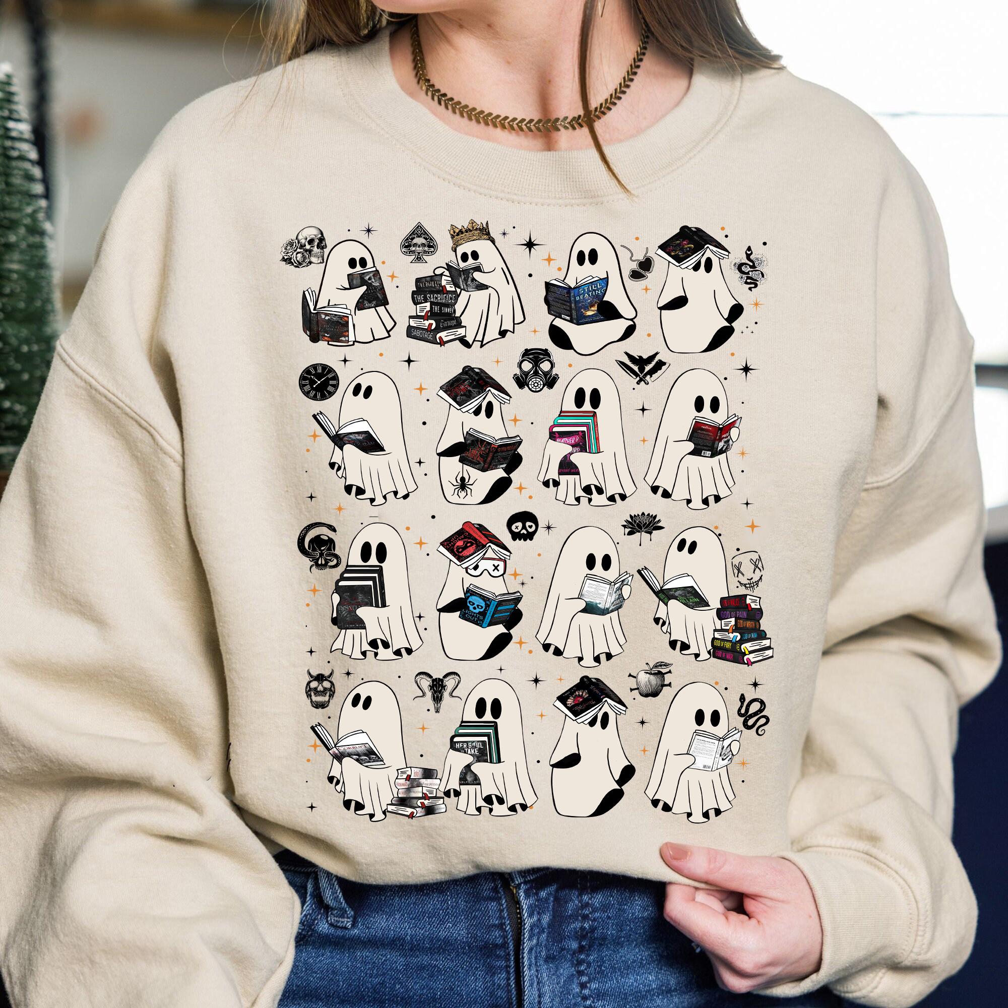 Ghosts Reading Dark Romance Series Books T-Shirt