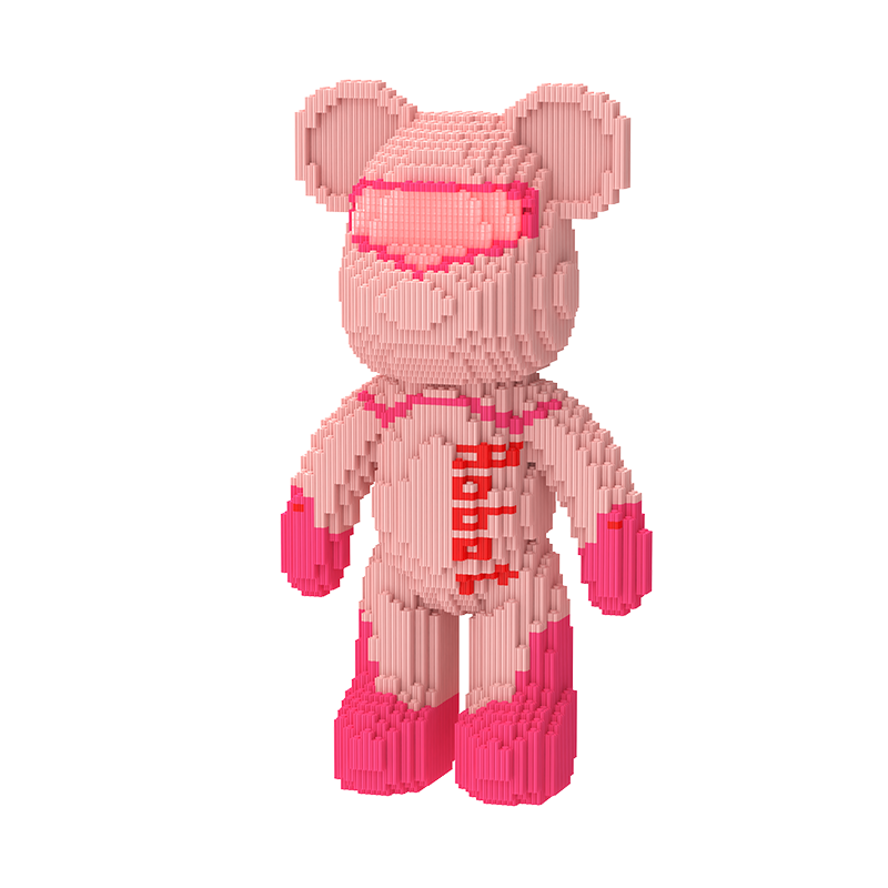 Robet pink Toy Bear Building Blocks Kit
