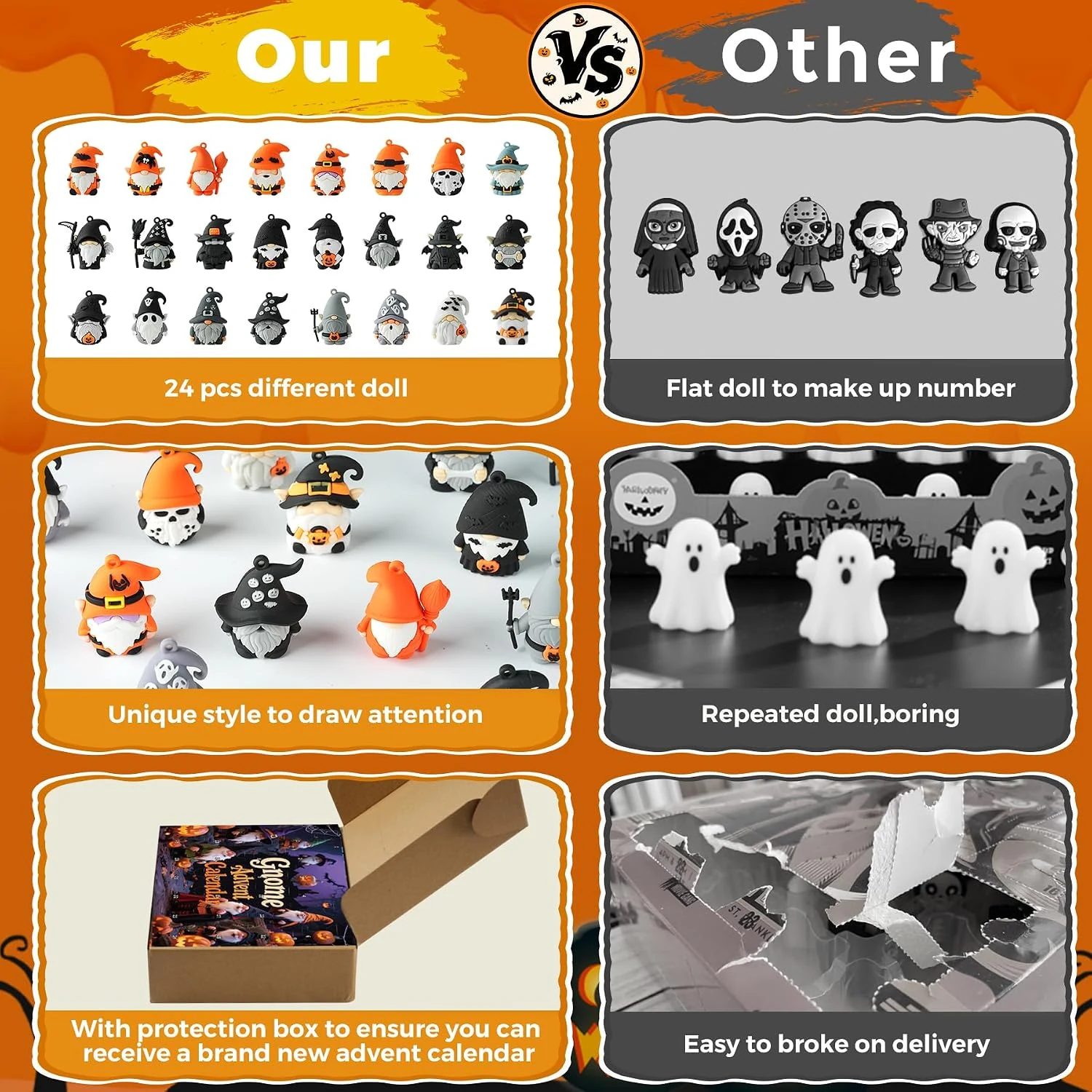 Halloween gnome advent calendar packaging