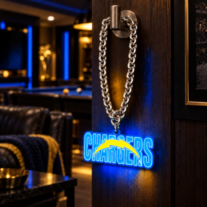 Football Fan LED Light-Up Pendant Chain Necklace
