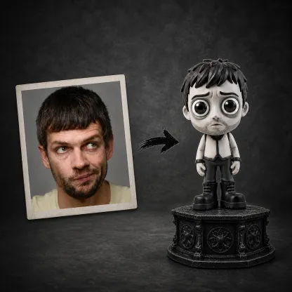 Custom Dark Gothic Figurine – Personalized 3D Avatar