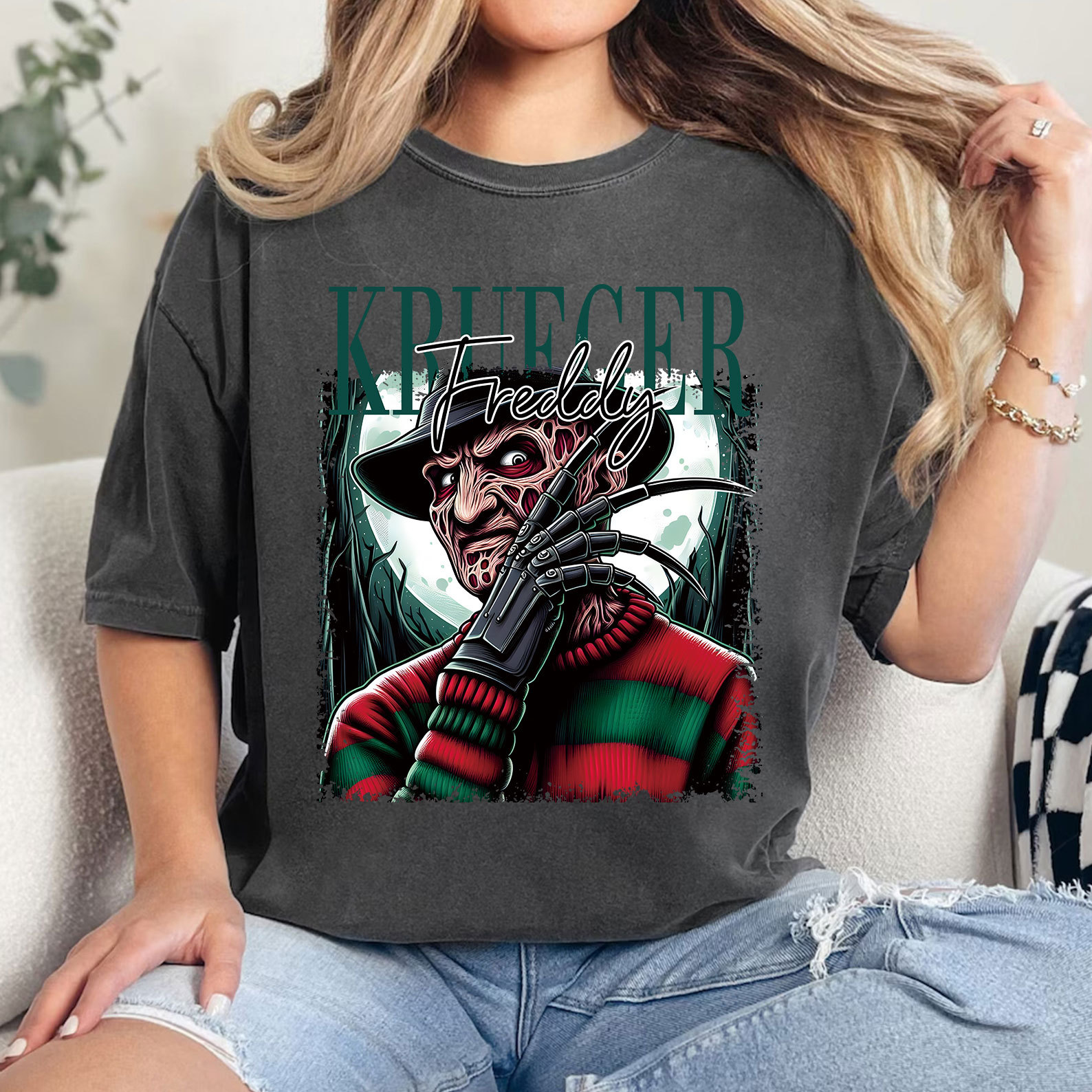 [Copy]Retro Horror Icons Hoodie - Thug Life Halloween Vibes