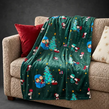 Snowman Winter Throw Blanket