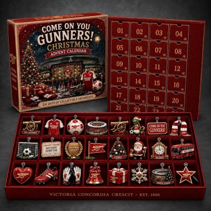 Arsenal 24-Day Advent Calendar dark gray studio background