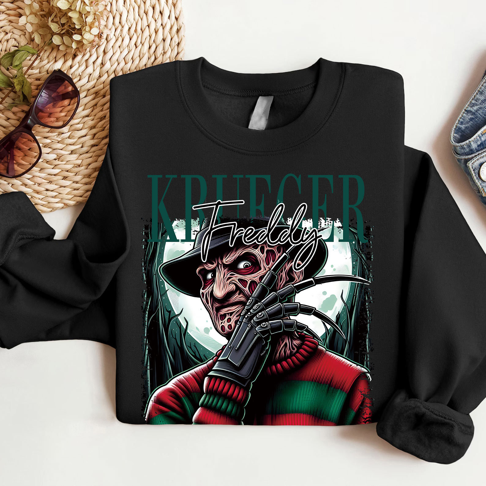 [Copy]Retro Horror Icons Hoodie - Thug Life Halloween Vibes