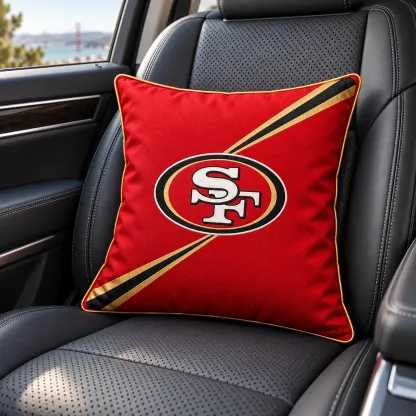 San Francisco 49ers Football Throw Pillow - car seat styling