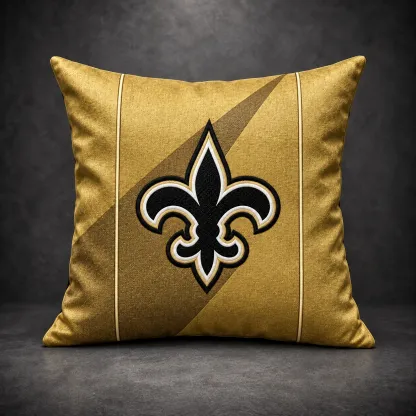 New Orleans Saints Football Throw Pillow - studio front view