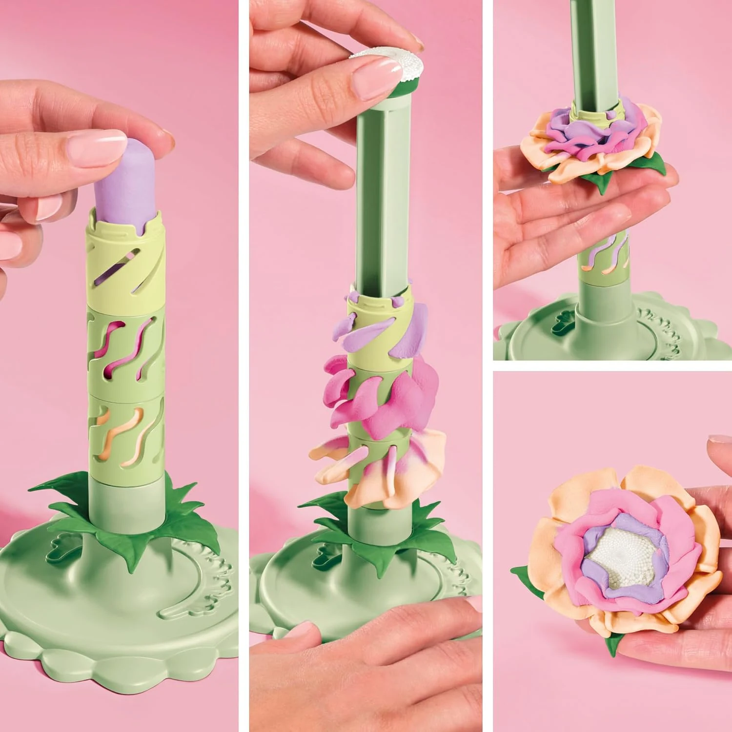 Play-Doh Blooms Garden Flower Bouquet Making Kit - Pink