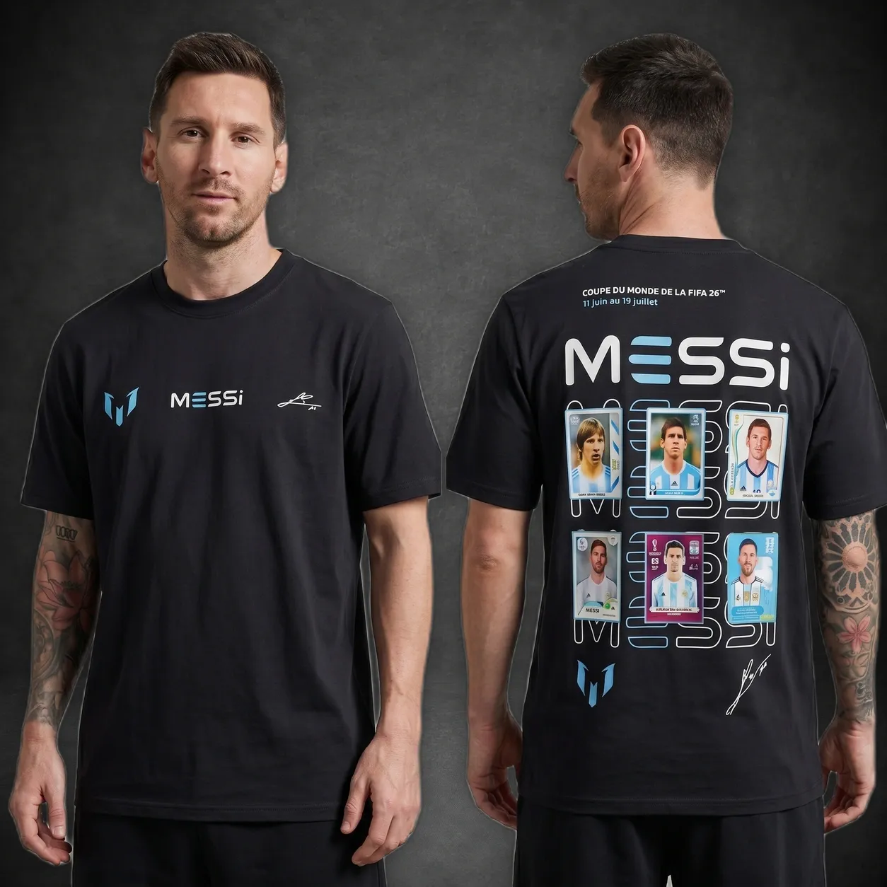 Messi 2026 World Cup "GOAT Career" Trading Card Graphic Tee