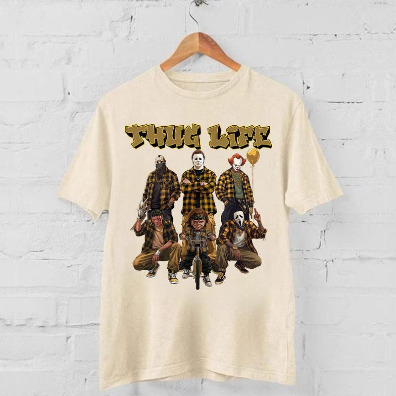 Halloween Thug Life Horror IP Graphic Apparel - Streetwear T-Shirt, Crewneck & Hoodie