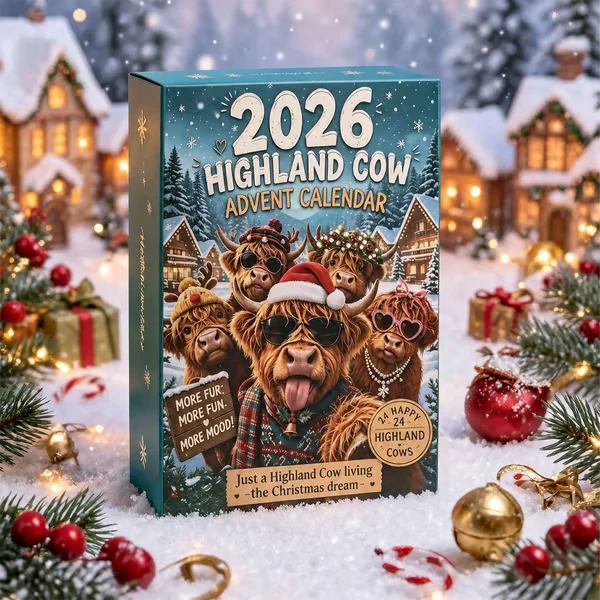 Highland Cow Christmas countdown calendar