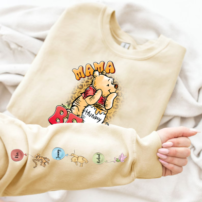Custom Mama Bear  sweatshirt Cartoon Honey Bear Mom sweatshirt