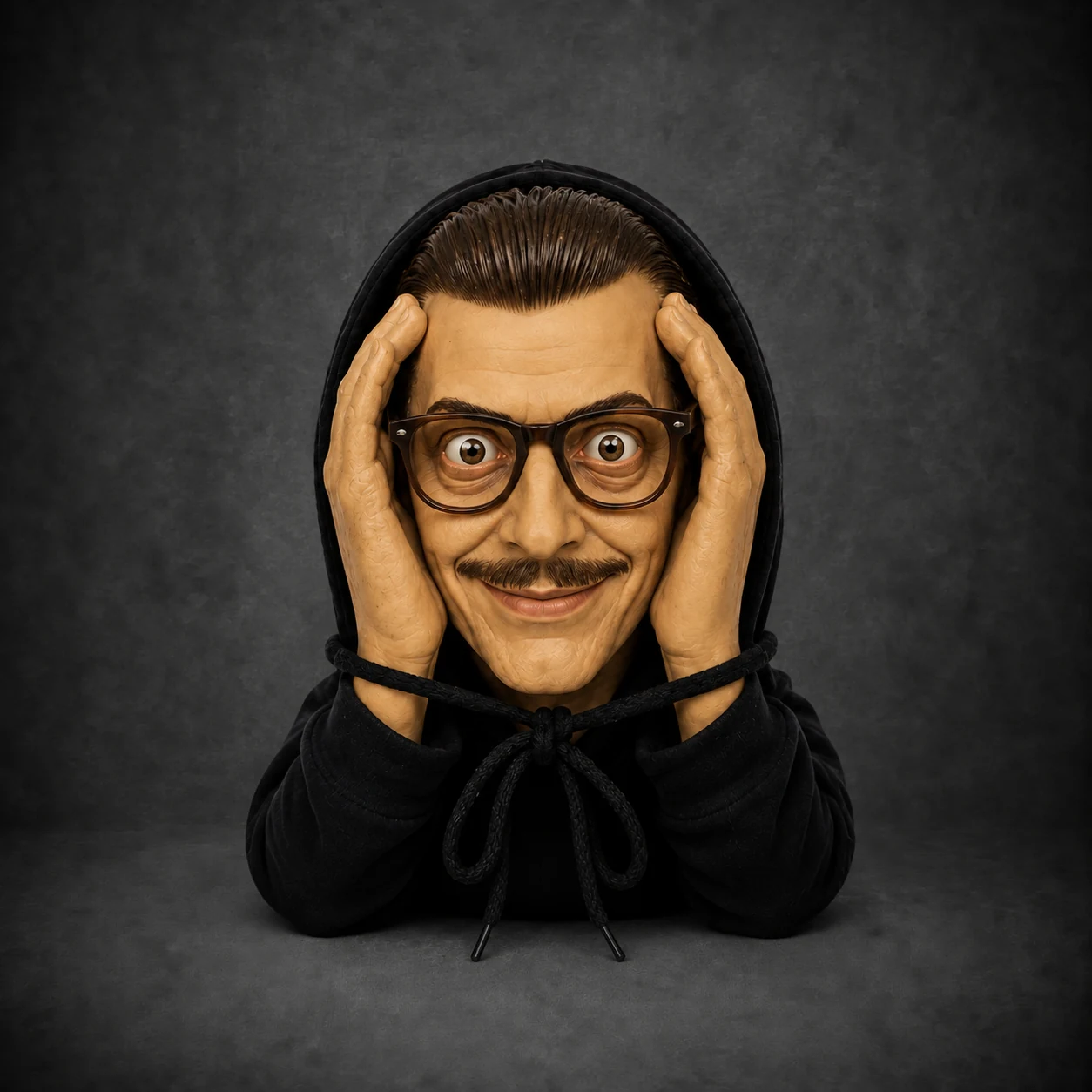 Peeper Scare Halloween Window Peeper – Creep style with glasses and mustache