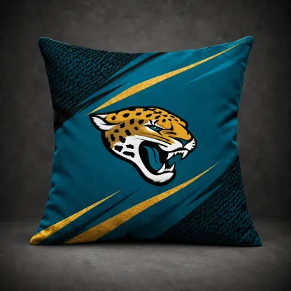 Jacksonville Jaguars Football Throw Pillow - studio front view