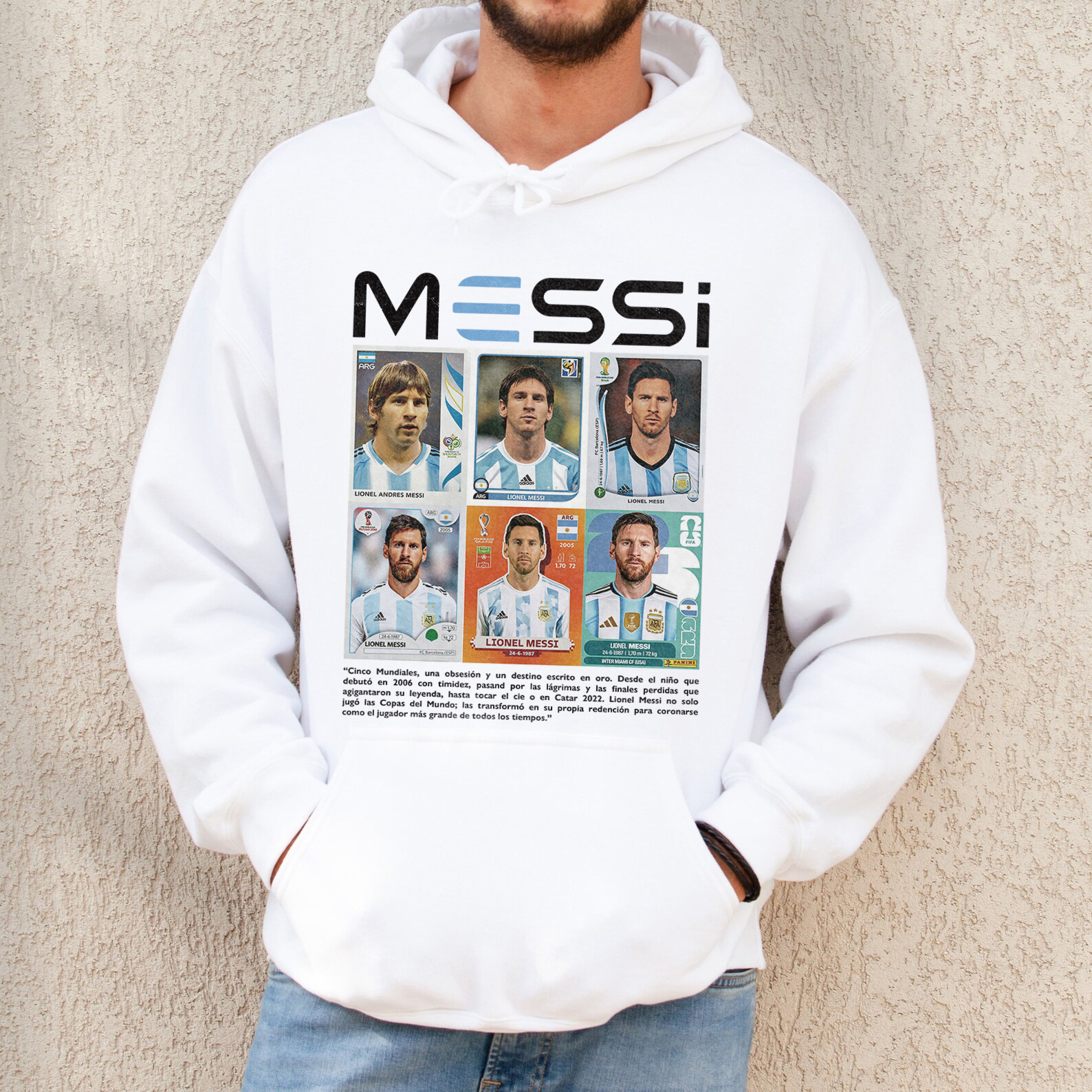 Messi 2026 World Cup "GOAT Career" Trading Card Graphic Tee