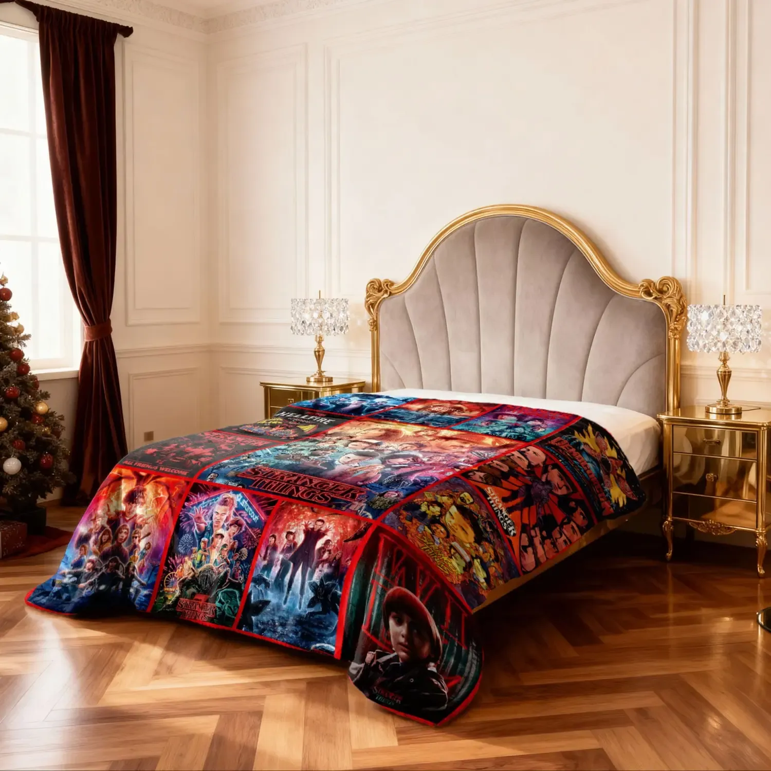 Bold Poster-Style Flannel Blanket