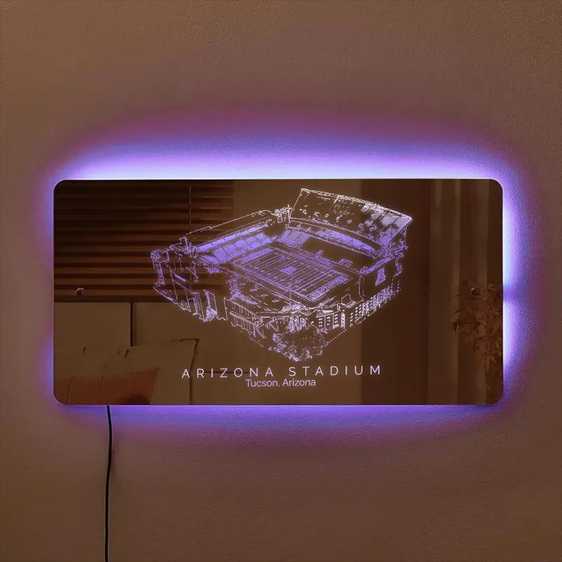 Arizona Stadium Mirror Light-Gifts For Sports Lovers、Arizona Wildcats、NCAA