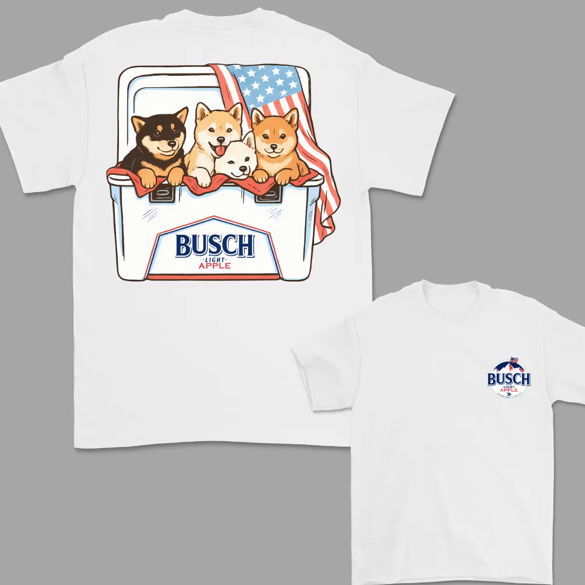 Shiba Inu 4th Of July T-Shirt, Dogs Beer Tees