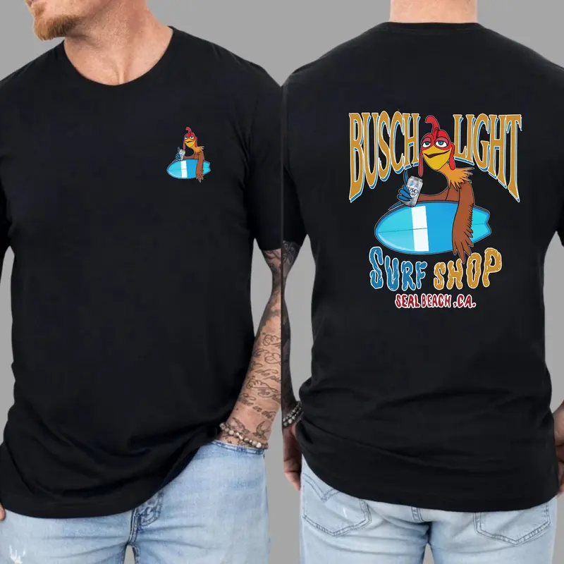 Busch Light Chicken Joe Surfs Up Tshirt