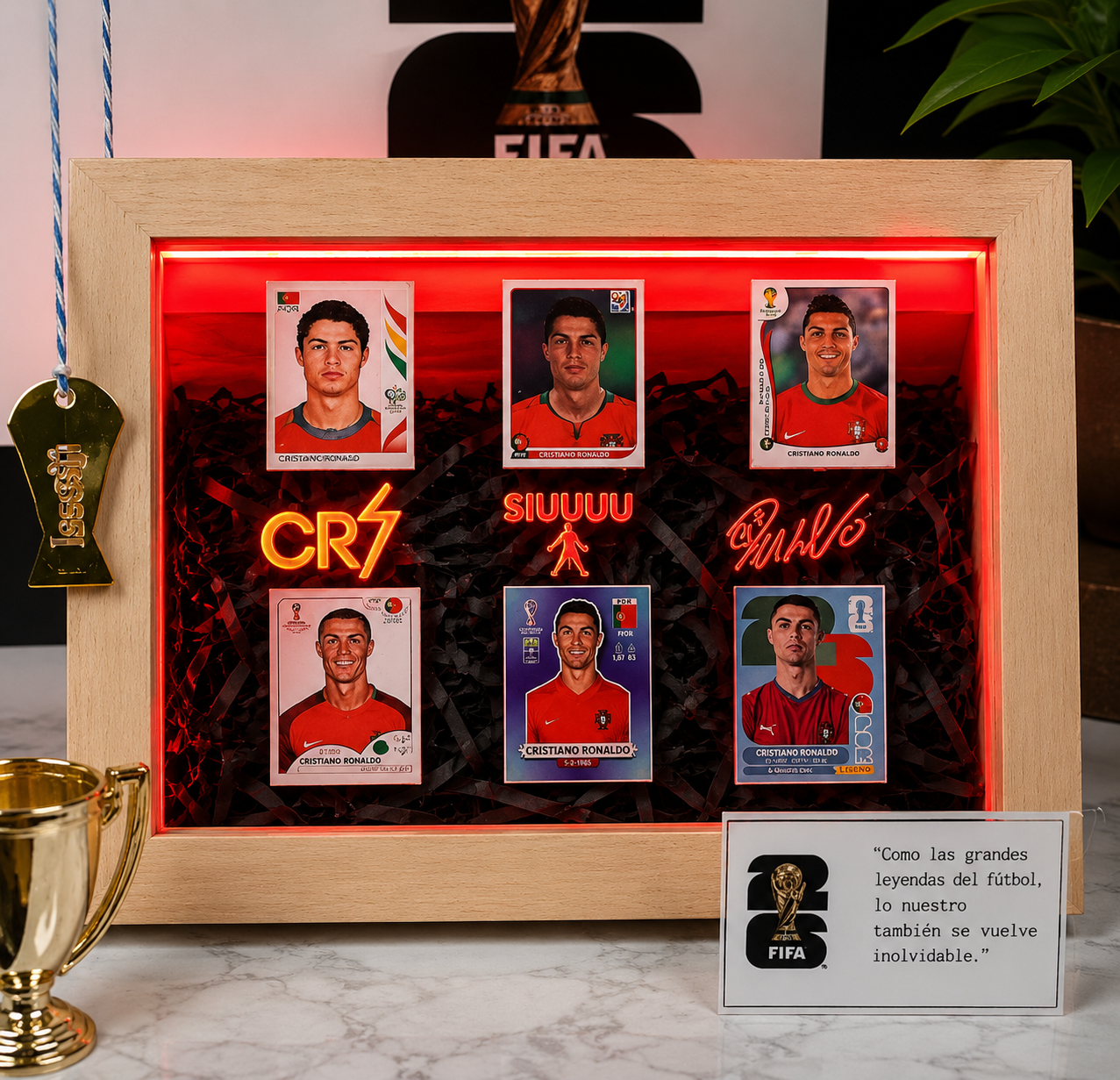CR7 LED Shadow Box Frame – Football Legend Collector Display