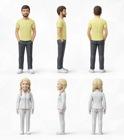 Custom LOW POLY Figurine – Personalized 3D Avatar