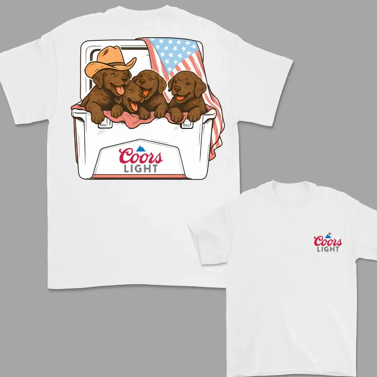 4th Of July T-Shirt Chocolate Labrador T-shirt