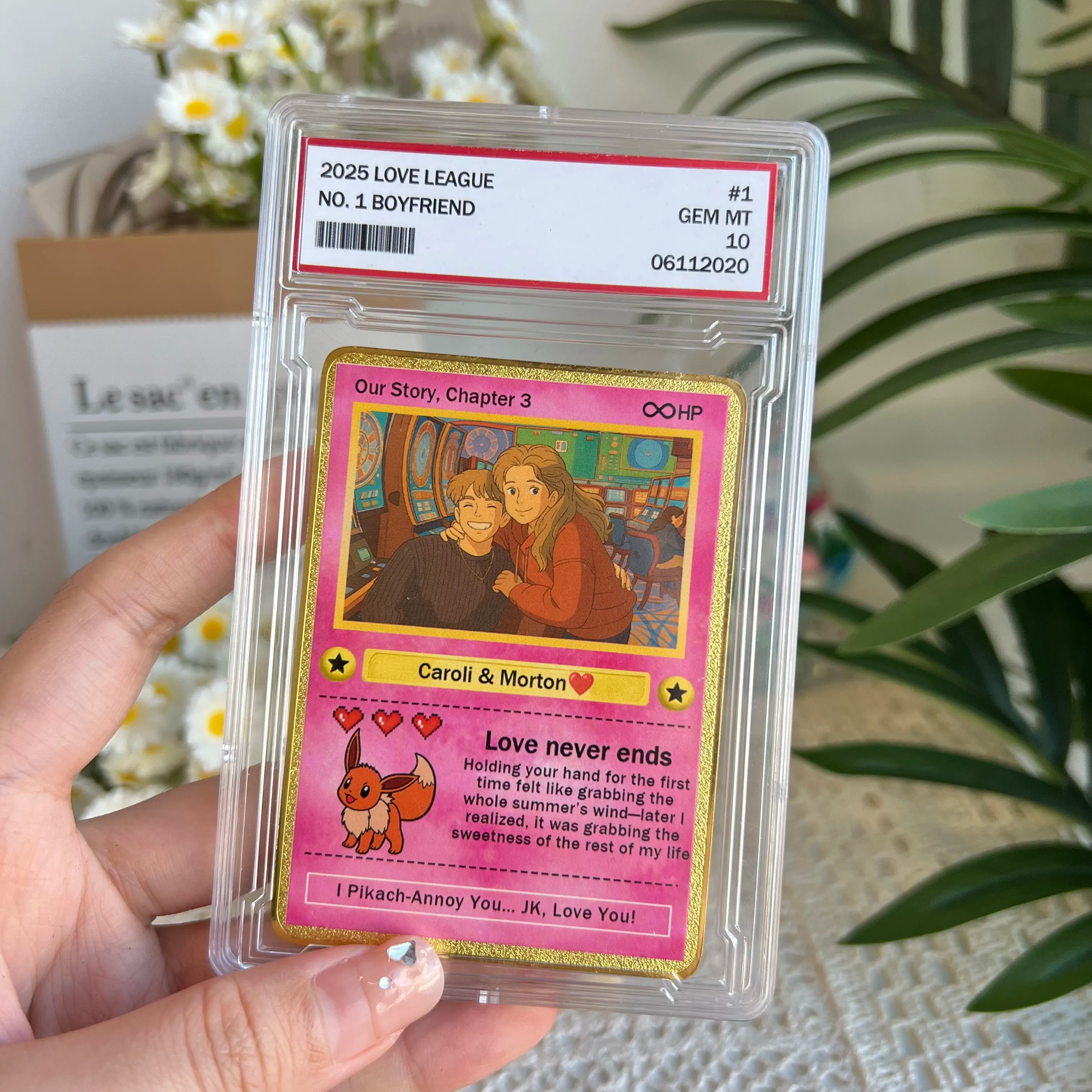 Custom Anime Photo Couple Card For Your love