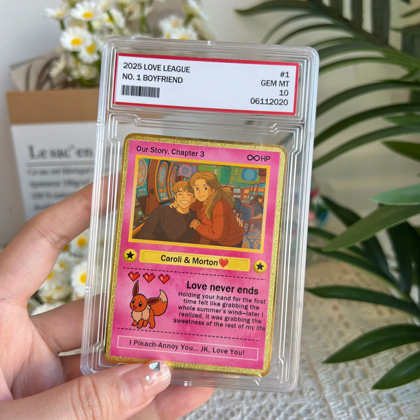 Custom Anime Photo Couple Card For Your love