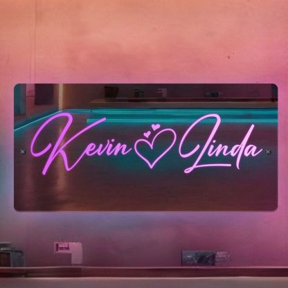 Personalized Mirror Lamp Customized Couple's Name Sweet Valentine's Day Gift