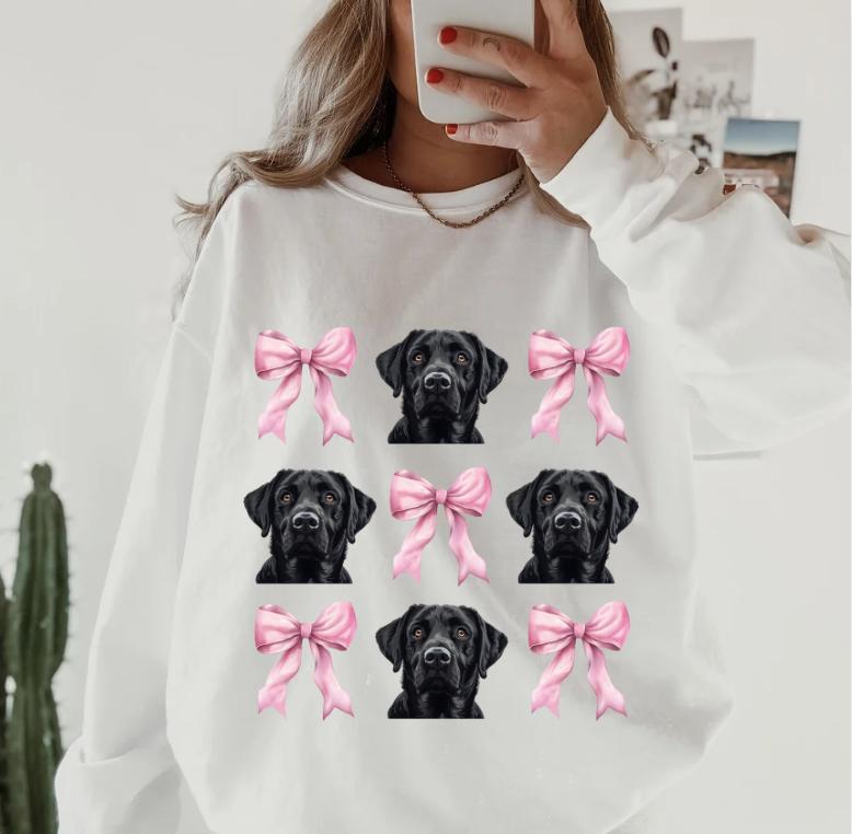 Labrador Retriever with bows Sweatshirt