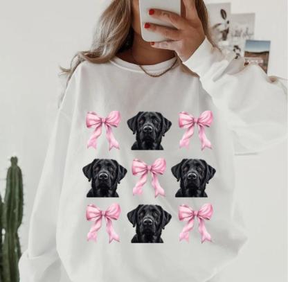 Labrador Retriever with bows Sweatshirt