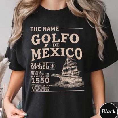 Gulf of Mexico Name Origin 1550 Shirt, Historical Gulf of Mexico Shirt