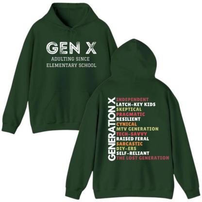 Gen X Adulting Since Elementary School Shirt
