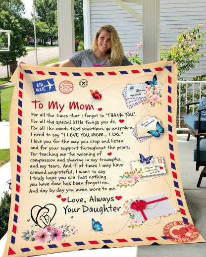 Letter From Son To Mom Blanket ,The Best Mother's Day Gift Blanket
