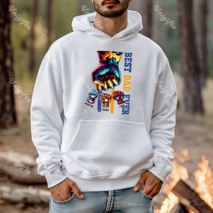 50% OFF🦸Custom Superhero Fist Bump Best Dad Ever T-shirt/Crewneck/Hoodie