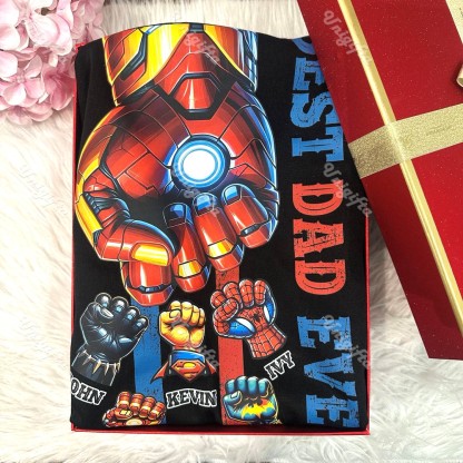 50% OFF🦸Custom Superhero Fist Bump Best Dad Ever T-shirt/Crewneck/Hoodie