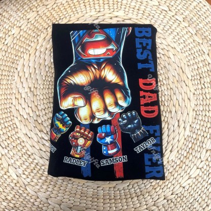 50% OFF🦸Custom Superhero Fist Bump Best Dad Ever T-shirt/Crewneck/Hoodie