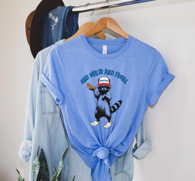 “Wild American Spirit” Raccoon Graphic Tee