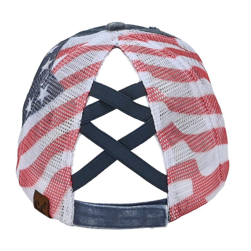 “Patriotic Retro” Distressed American Flag Trucker Hat