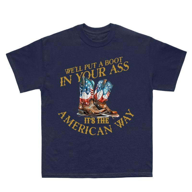 “Hardcore Patriot” American Way Cowboy Boot Hoodie