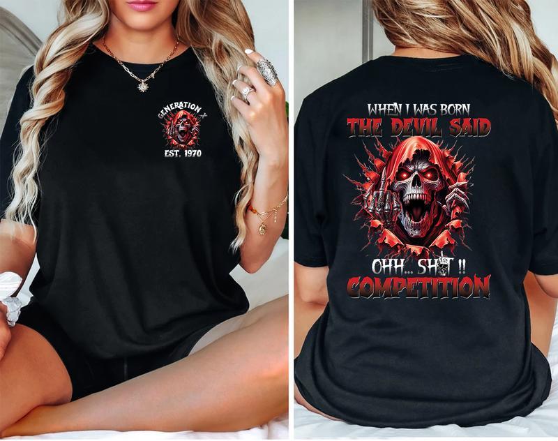 "1970 Devil's Competition" Bold Graphic T - Shirt