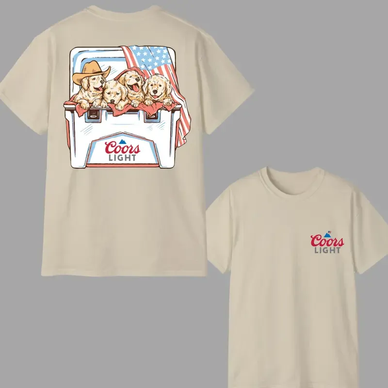 “Coors Light Pup Cooler” American Outdoor Dog Tee